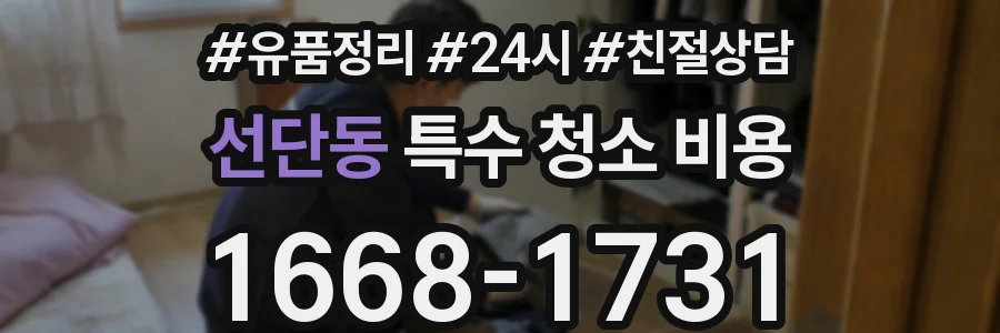 선단동 특수 청소 비용