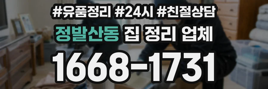 정발산동 집 정리 업체