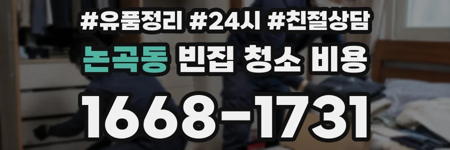논곡동 빈집 청소 비용