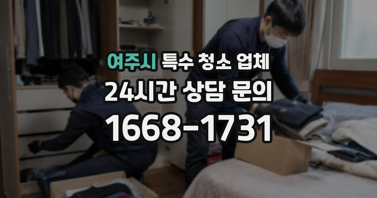 여주시 특수 청소 업체