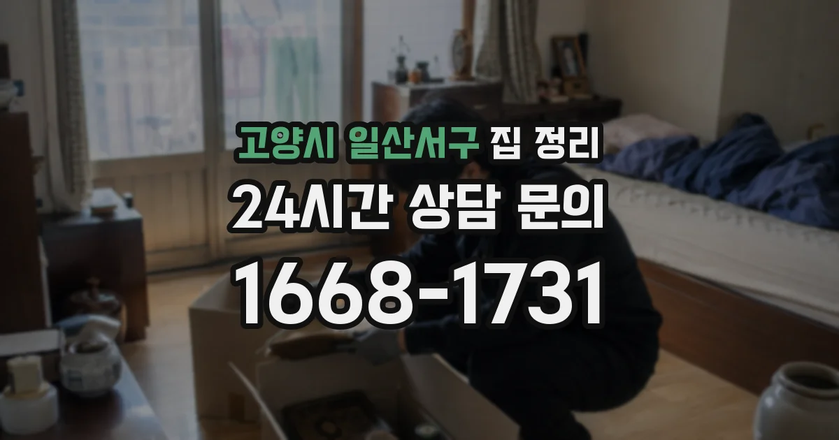 고양시 일산서구 집 정리