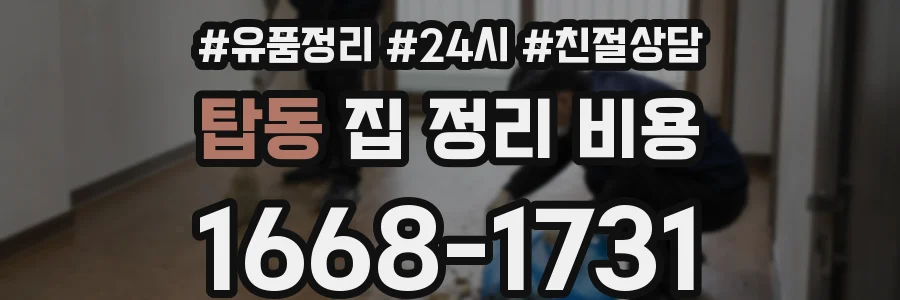 탑동 집 정리 비용