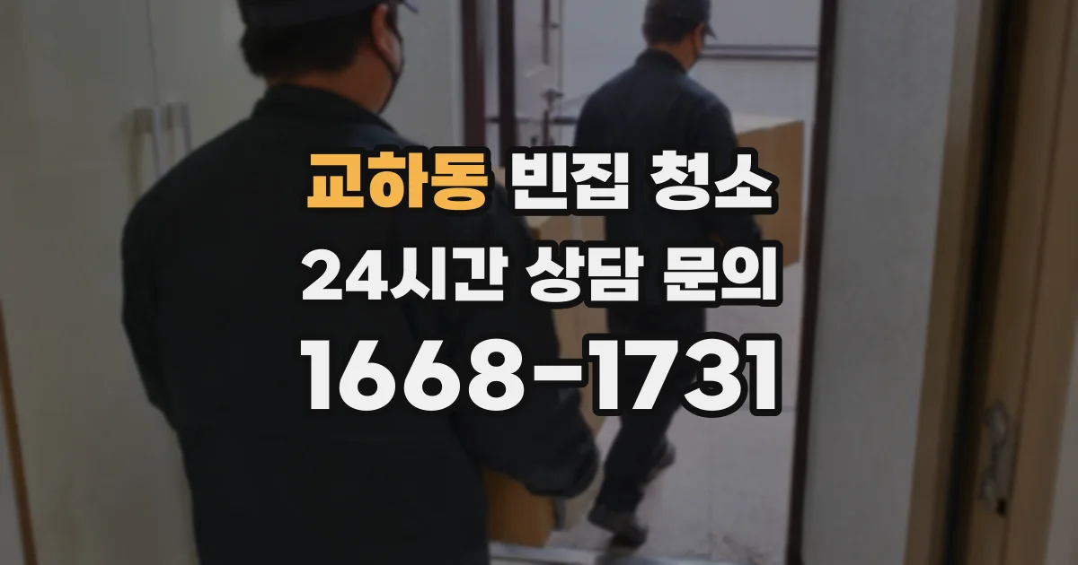 교하동 빈집 청소