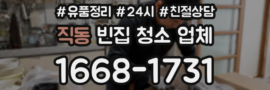 직동 빈집 청소 업체