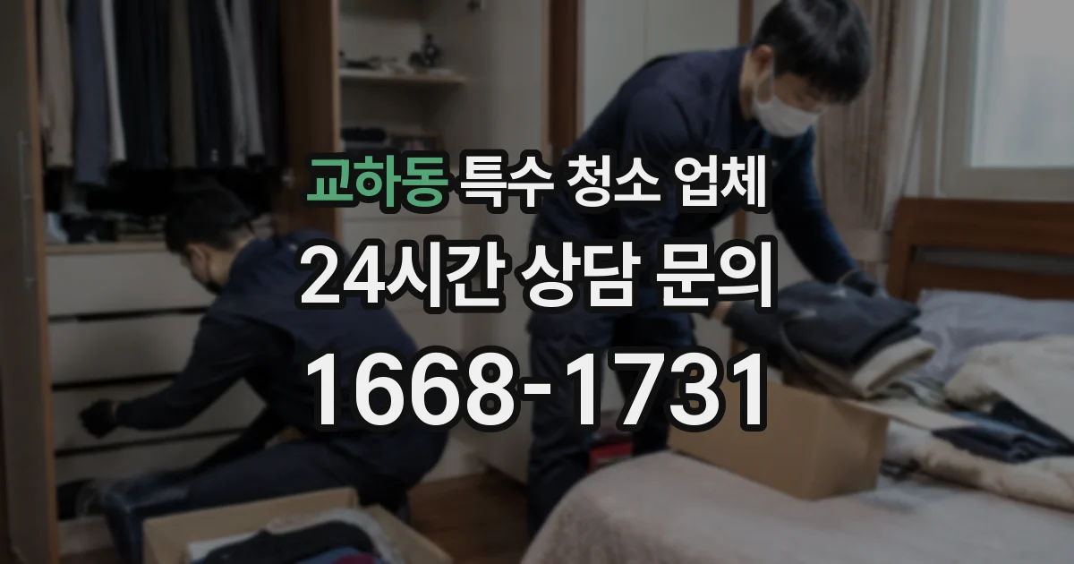 교하동 특수 청소 업체