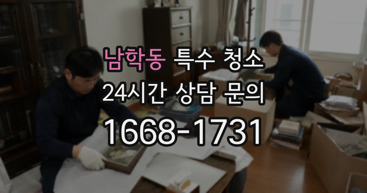 남학동 특수 청소