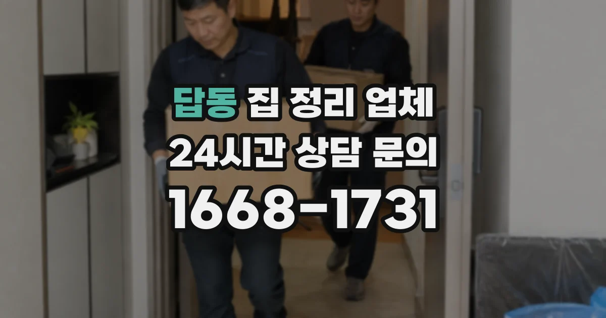 답동 집 정리 업체
