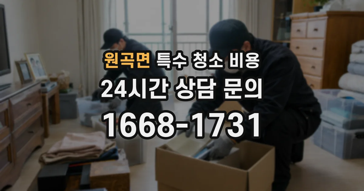 원곡면 특수 청소 비용