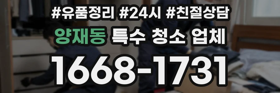 양재동 특수 청소 업체