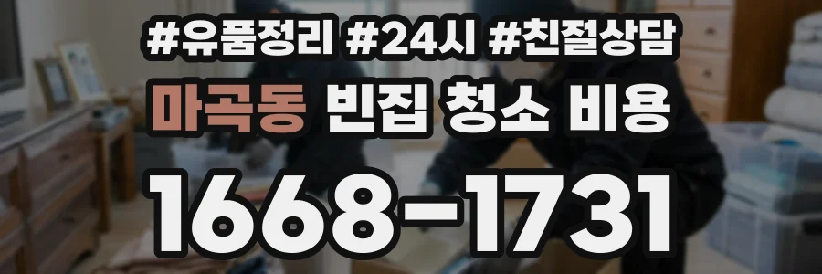마곡동 빈집 청소 비용