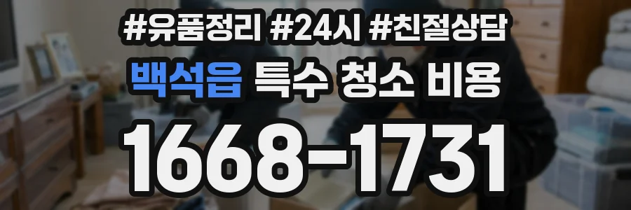 백석읍 특수 청소 비용