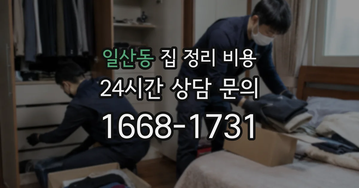 일산동 집 정리 비용