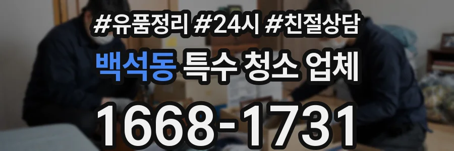백석동 특수 청소 업체