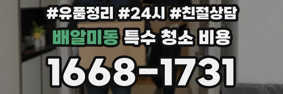 배알미동 특수 청소 비용