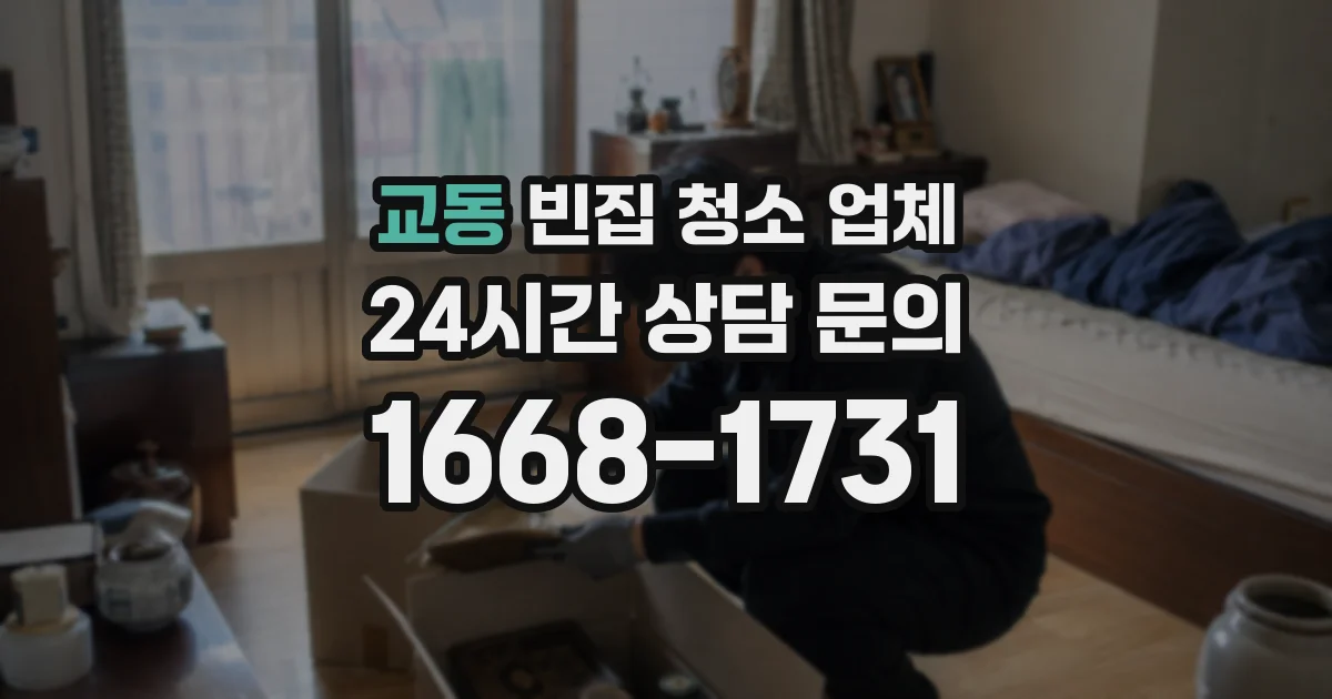 교동 빈집 청소 업체