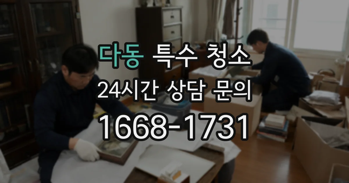 다동 특수 청소