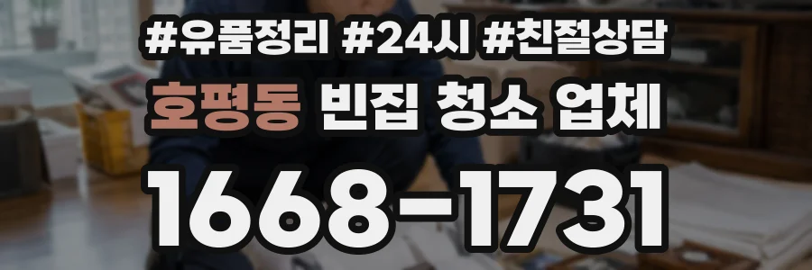 호평동 빈집 청소 업체