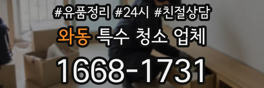 와동 특수 청소 업체