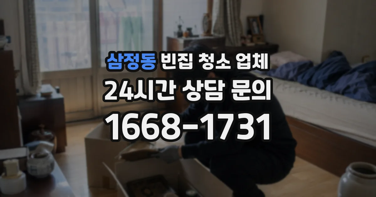 삼정동 빈집 청소 업체