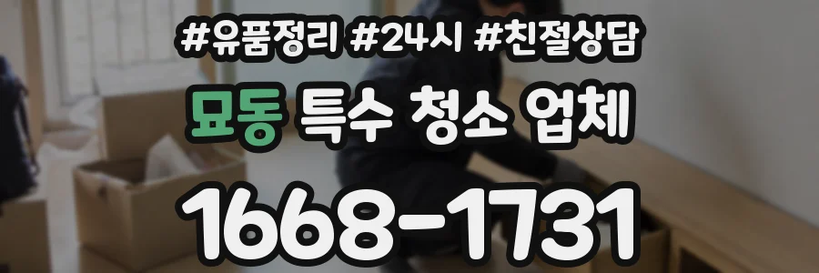 묘동 특수 청소 업체