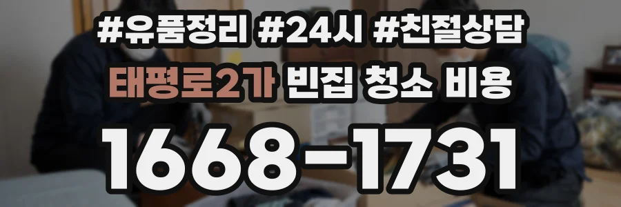 태평로2가 빈집 청소 비용