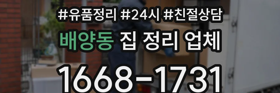 배양동 집 정리 업체
