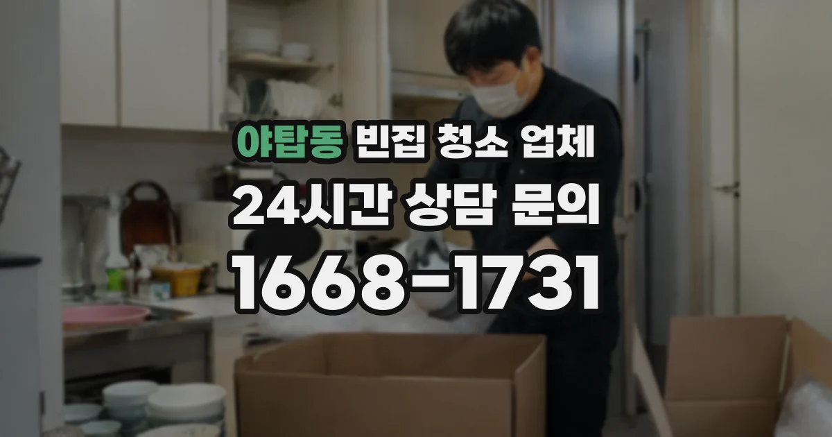 야탑동 빈집 청소 업체