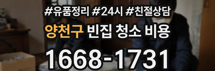 양천구 빈집 청소 비용