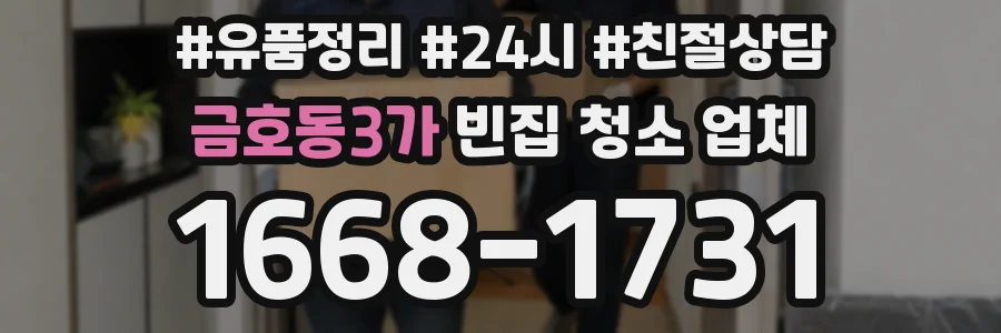 금호동3가 빈집 청소 업체