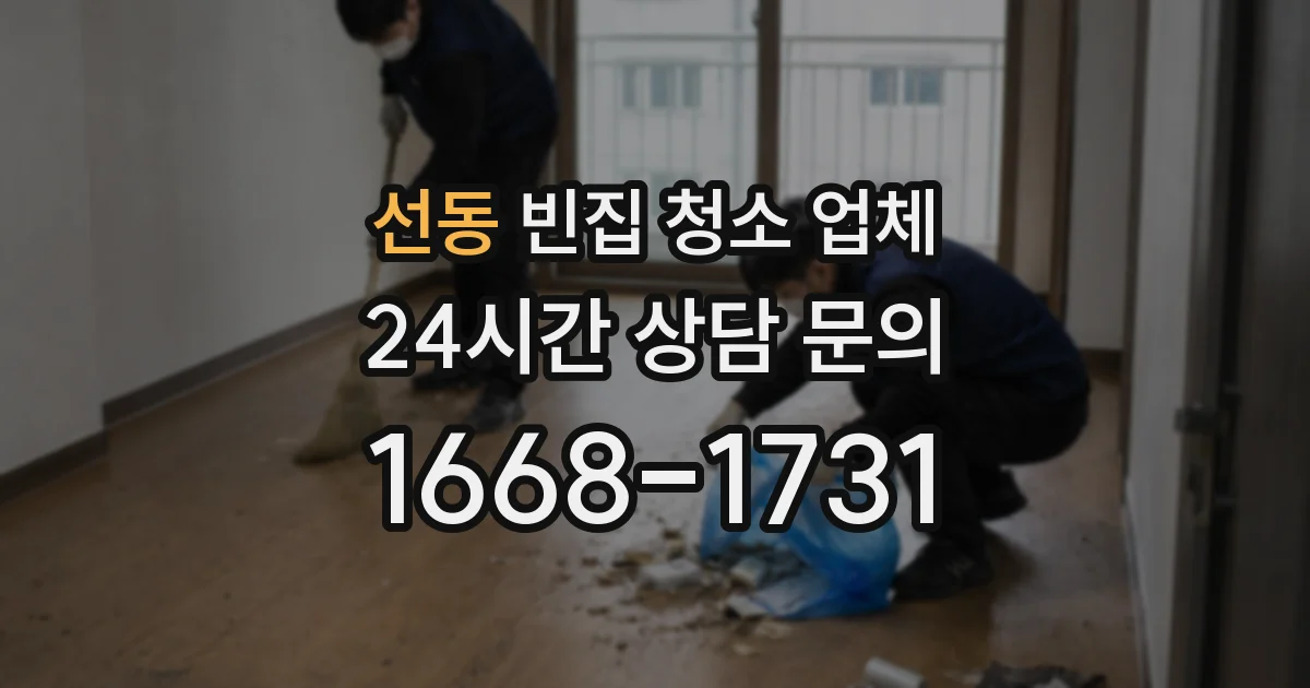 선동 빈집 청소 업체