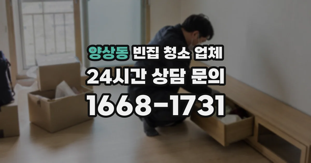 양상동 빈집 청소 업체