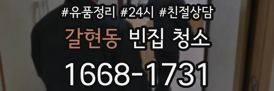갈현동 빈집 청소