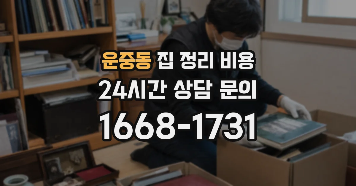 운중동 집 정리 비용