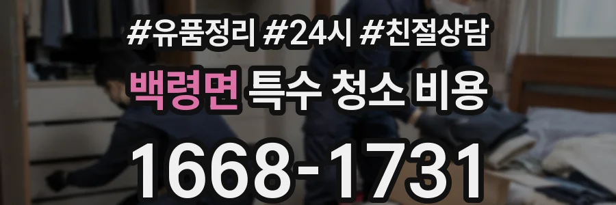 백령면 특수 청소 비용