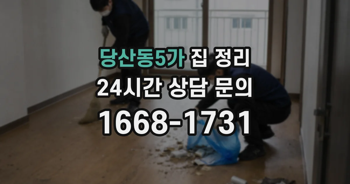 당산동5가 집 정리