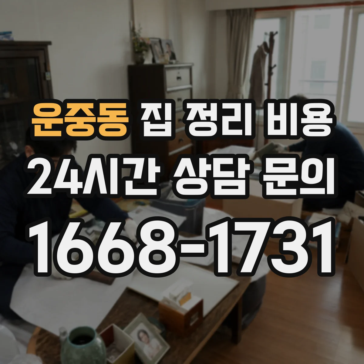 운중동 집 정리 비용