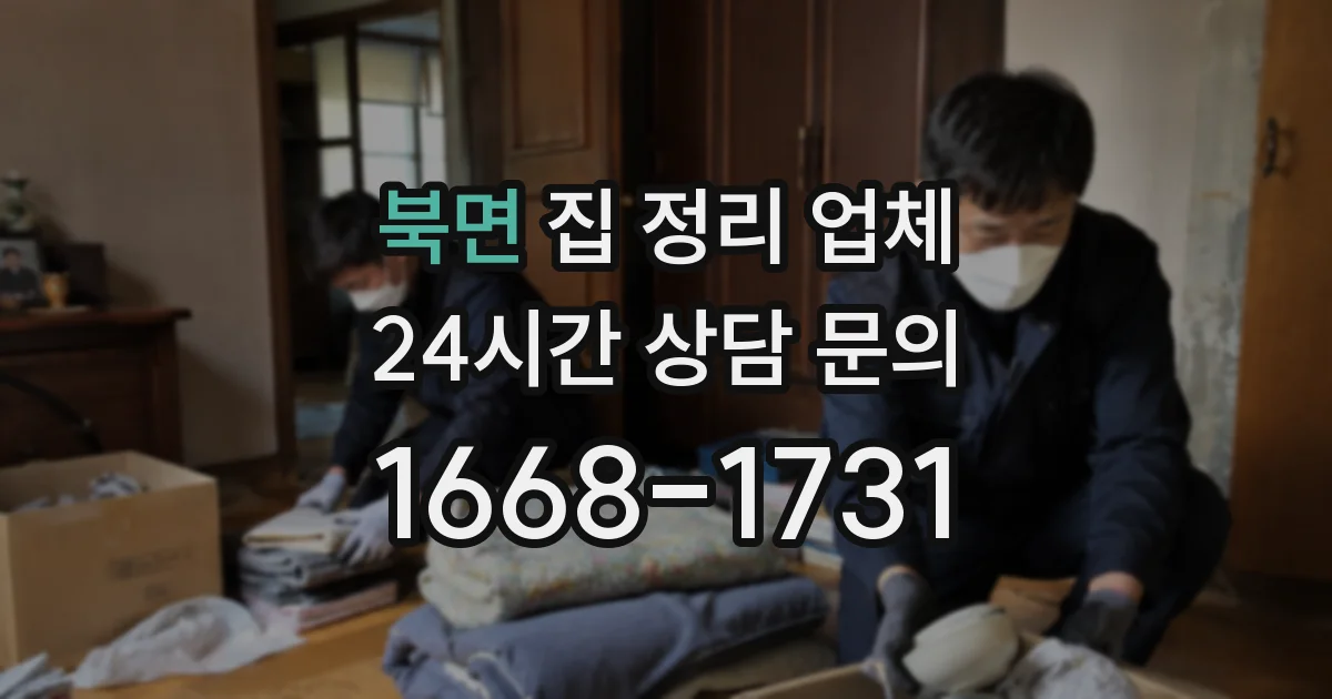 북면 집 정리 업체