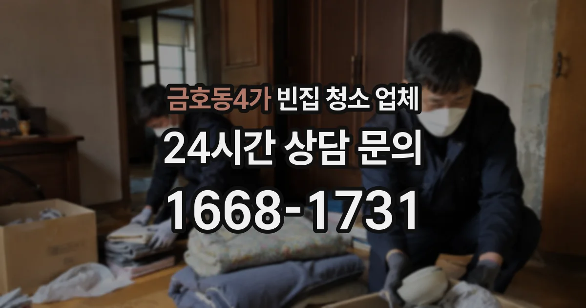 금호동4가 빈집 청소 업체