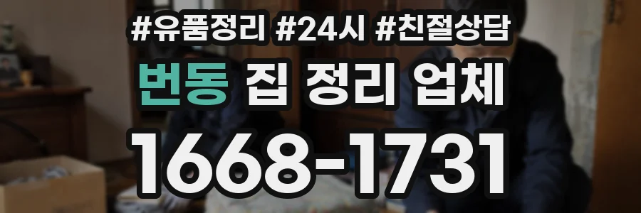 번동 집 정리 업체