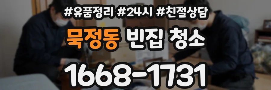 묵정동 빈집 청소
