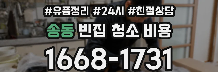송동 빈집 청소 비용