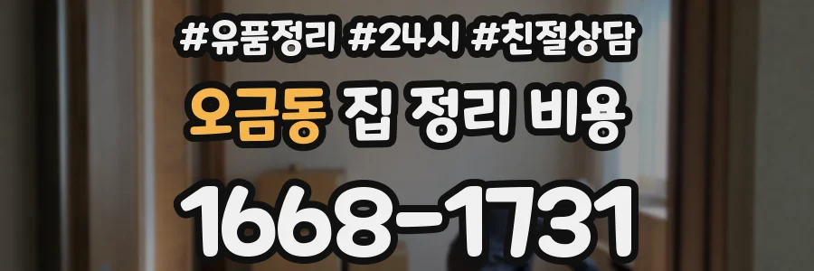 오금동 집 정리 비용