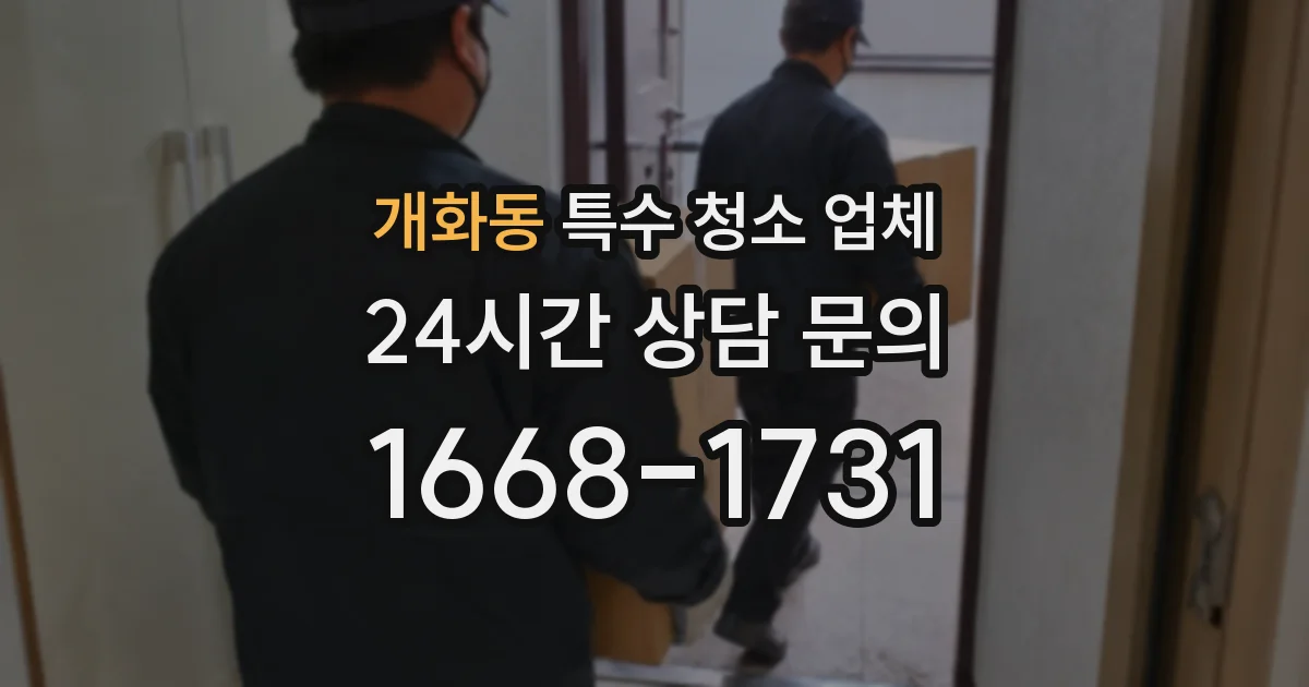 개화동 특수 청소 업체