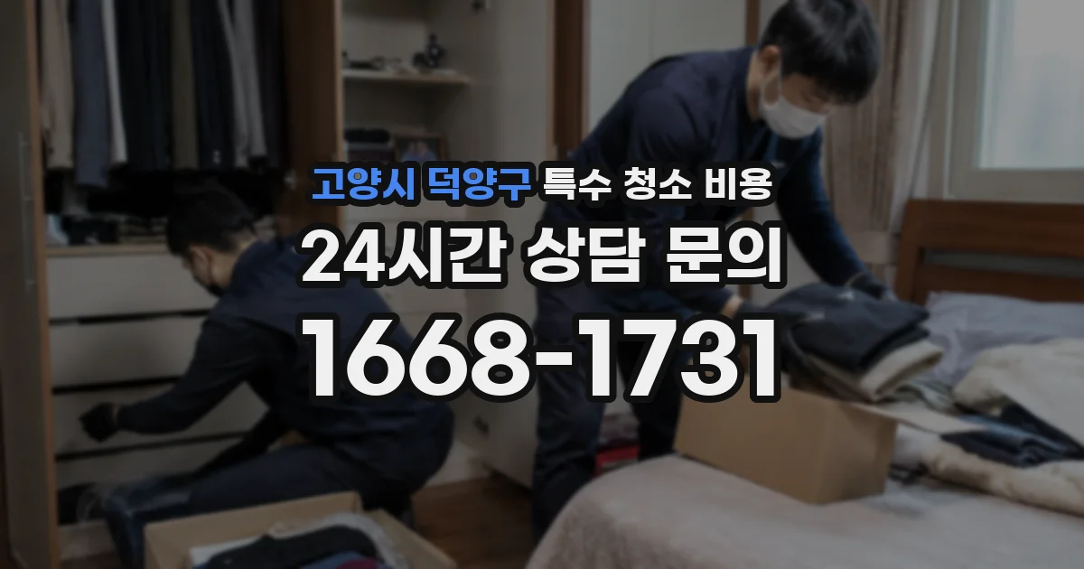 고양시 덕양구 특수 청소 비용