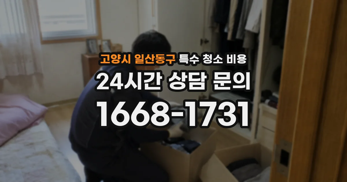 고양시 일산동구 특수 청소 비용