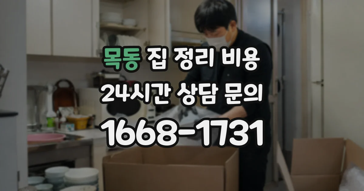 목동 집 정리 비용