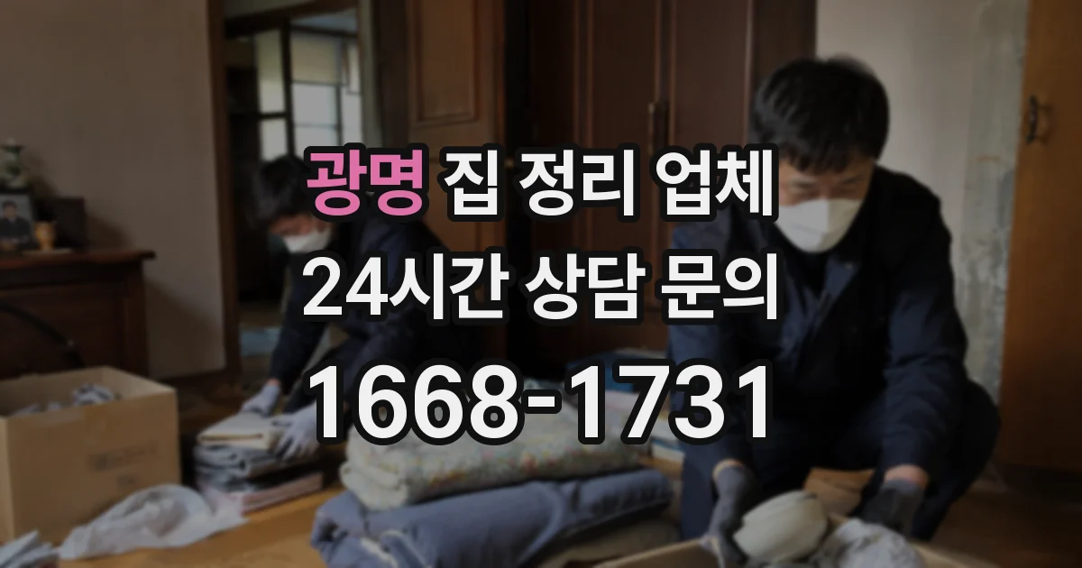 광명 집 정리 업체