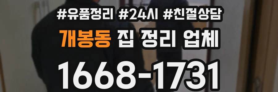 개봉동 집 정리 업체