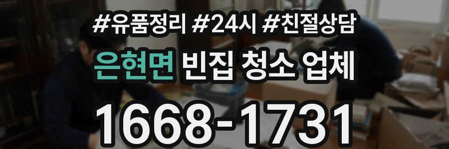 은현면 빈집 청소 업체