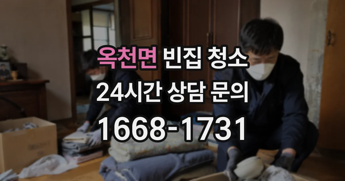 옥천면 빈집 청소